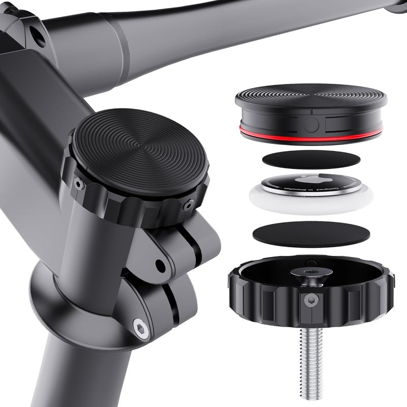 Dr.DJ for AirTag Bike Mount Hidden Stem Cap | 1-1/8" & 1-1/4" Size | Waterproof Bike Airtag Holder | Anti-Theft Bike GPS Tracker Case with Locking Screw, for Bicycle Headset Cap - Image 1